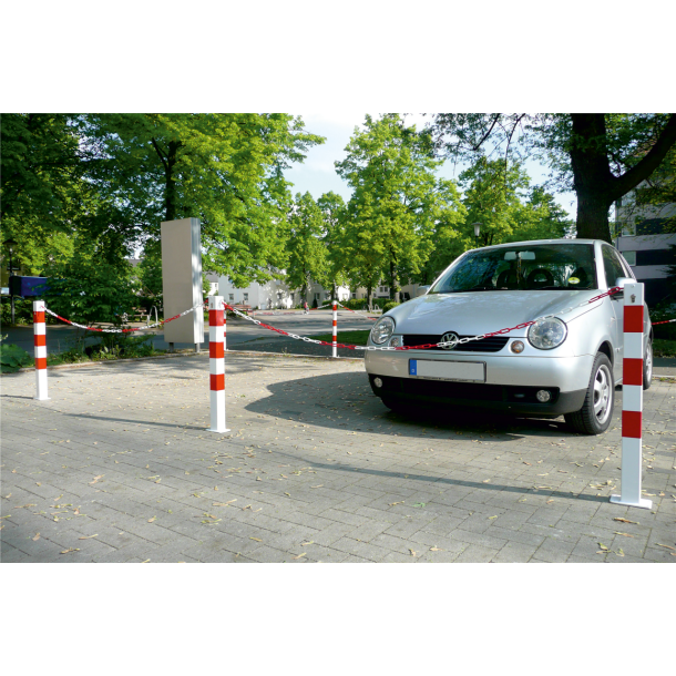 Barrier chain of steel | 10 m | unwelded, wire thickness 7 mm | galvanized and yellow / black coated